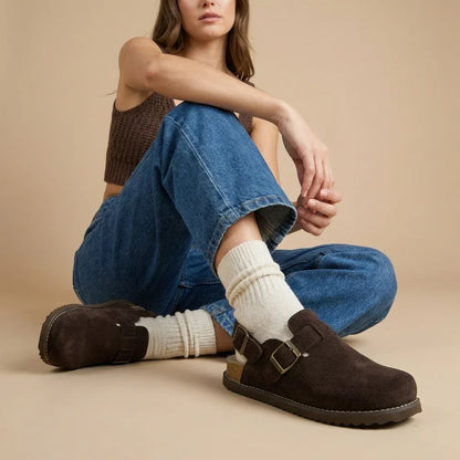 Womens Suede Clogs
