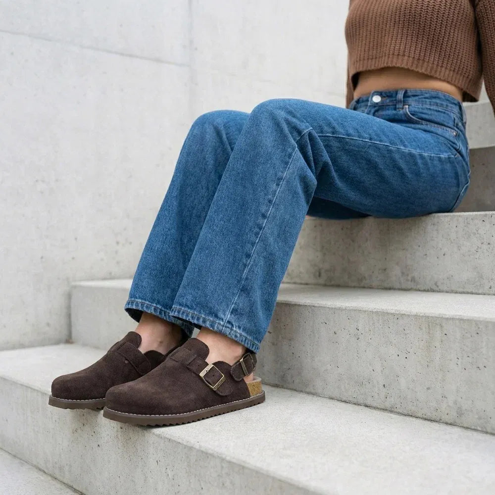 Womens Suede Clogs