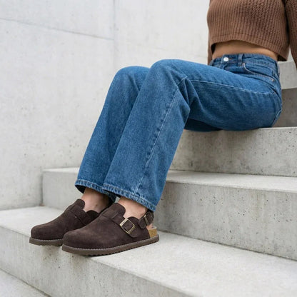 Womens Suede Clogs